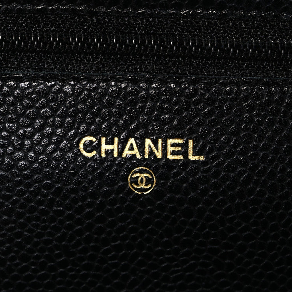 Chanel Caviar Quilted Wallet on Chain WOC Black