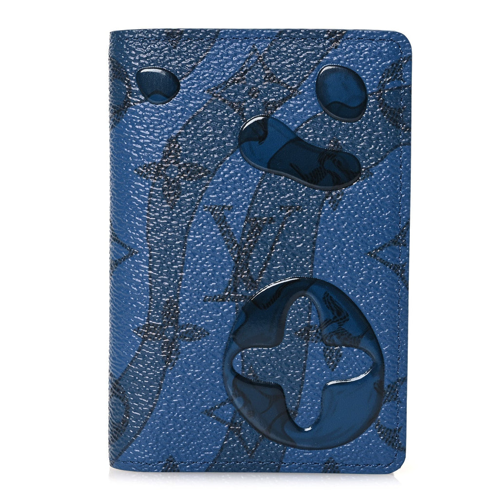 Louis Vuitton Monogram Aquagarden Pocket Organizer NM Abyss Blue