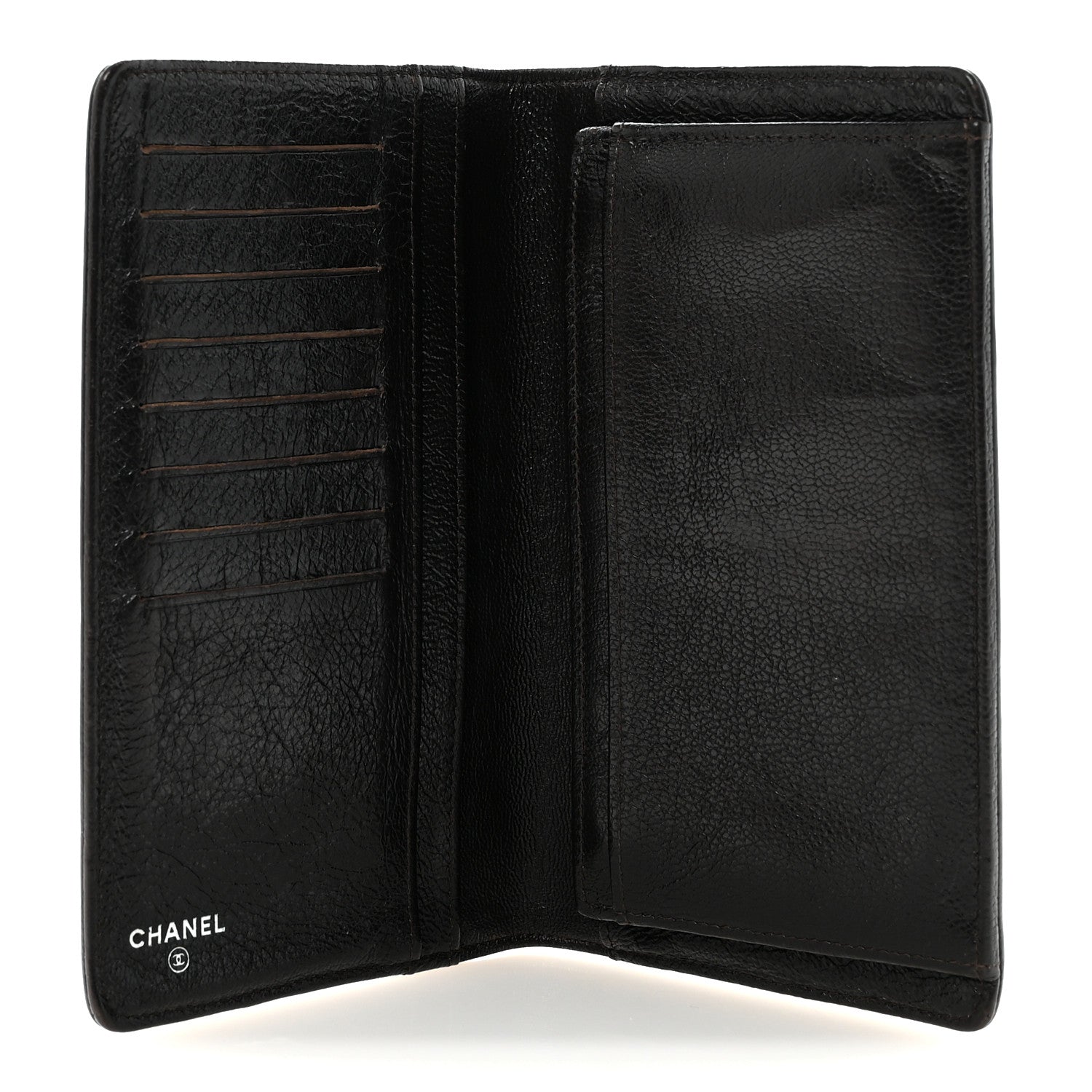 Metallic Calfskin Diamond Embossed Yen Wallet Gold