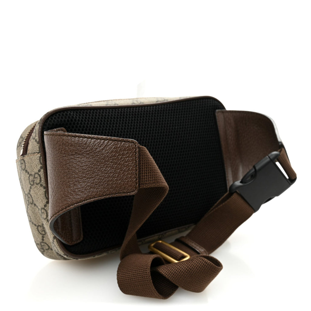 Gucci Soft GG Supreme Monogram Medium Ophidia Belt Bag Dark Brown
