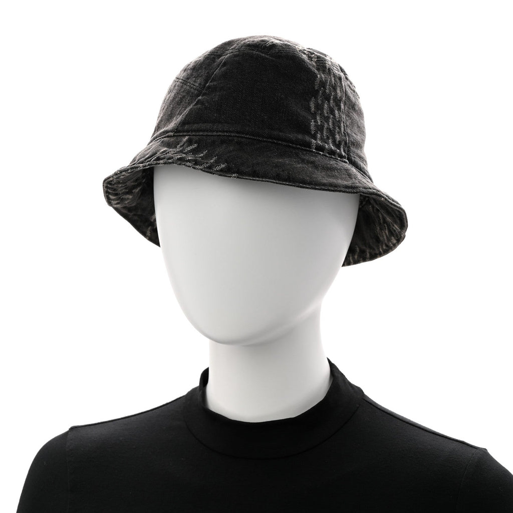 Louis Vuitton x NIGO Monogram Giant Denim Giant Damier Wave Sun Hat 60 Gray