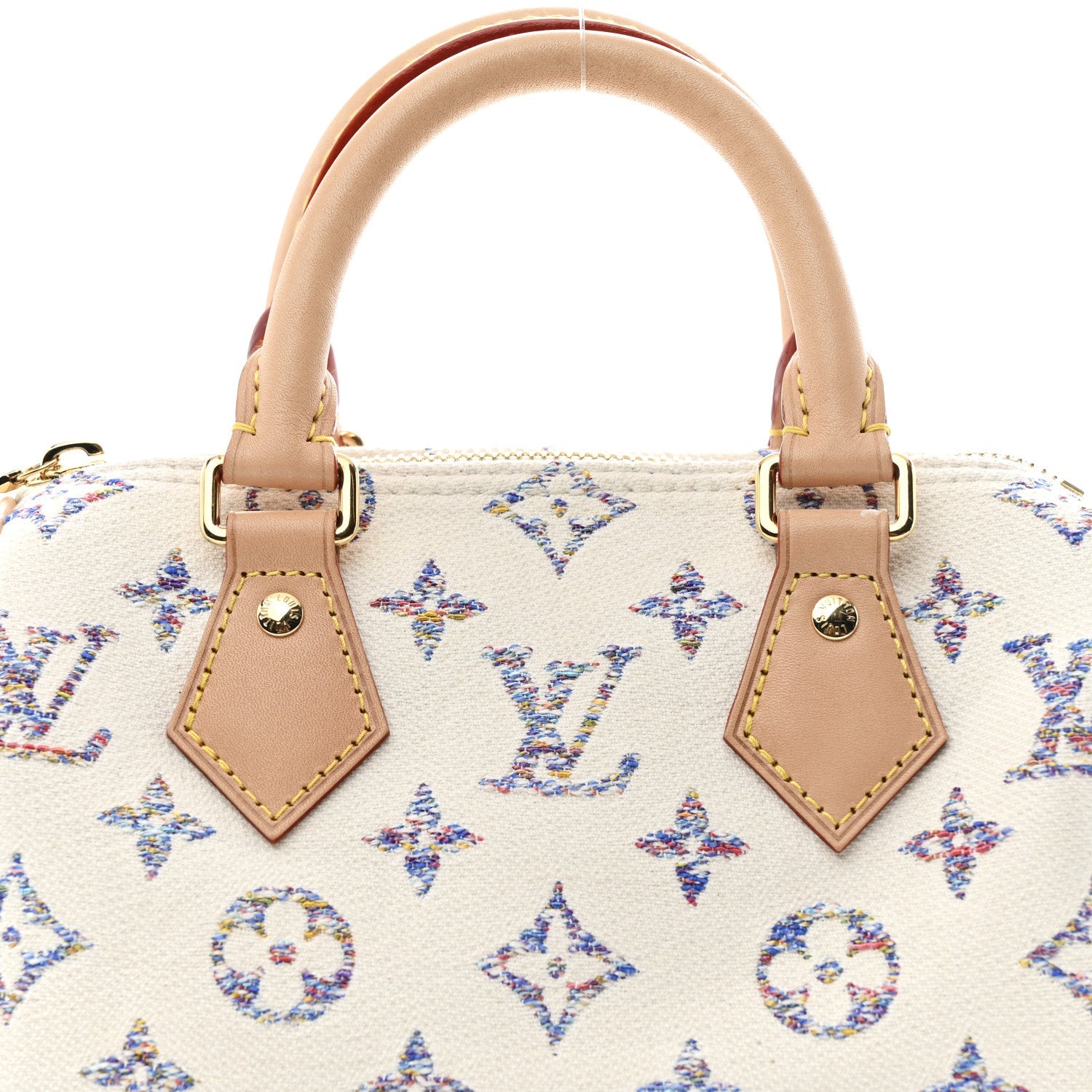 Louis Vuitton Monogram Jacquard Fabric Speedy Bandouliere 20 Multicolor Beige