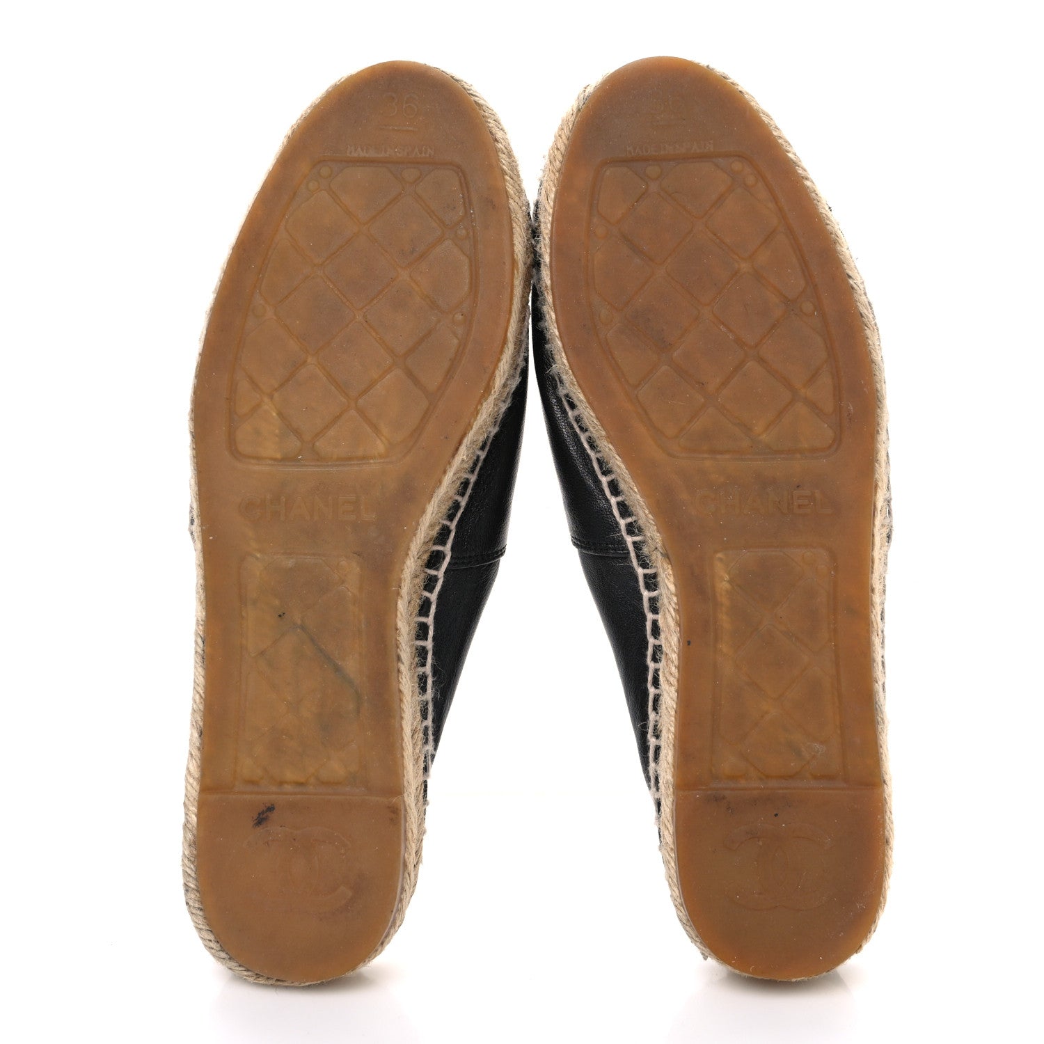 Lambskin CC Espadrilles 36 Black