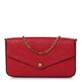 Louis Vuitton Empreinte Pochette Felicie Chain Wallet Scarlet