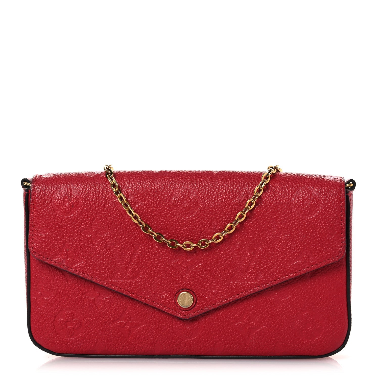 Louis Vuitton Empreinte Pochette Felicie Chain Wallet Scarlet