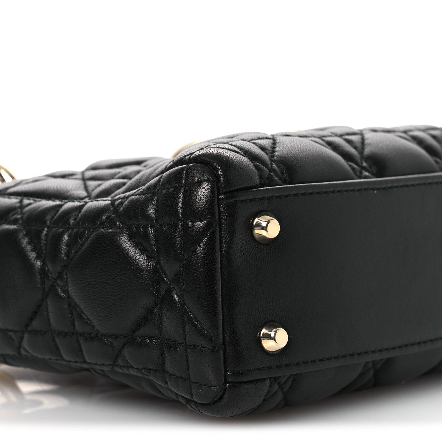 Christian Dior Lambskin Cannage Mini Lady Dior Black