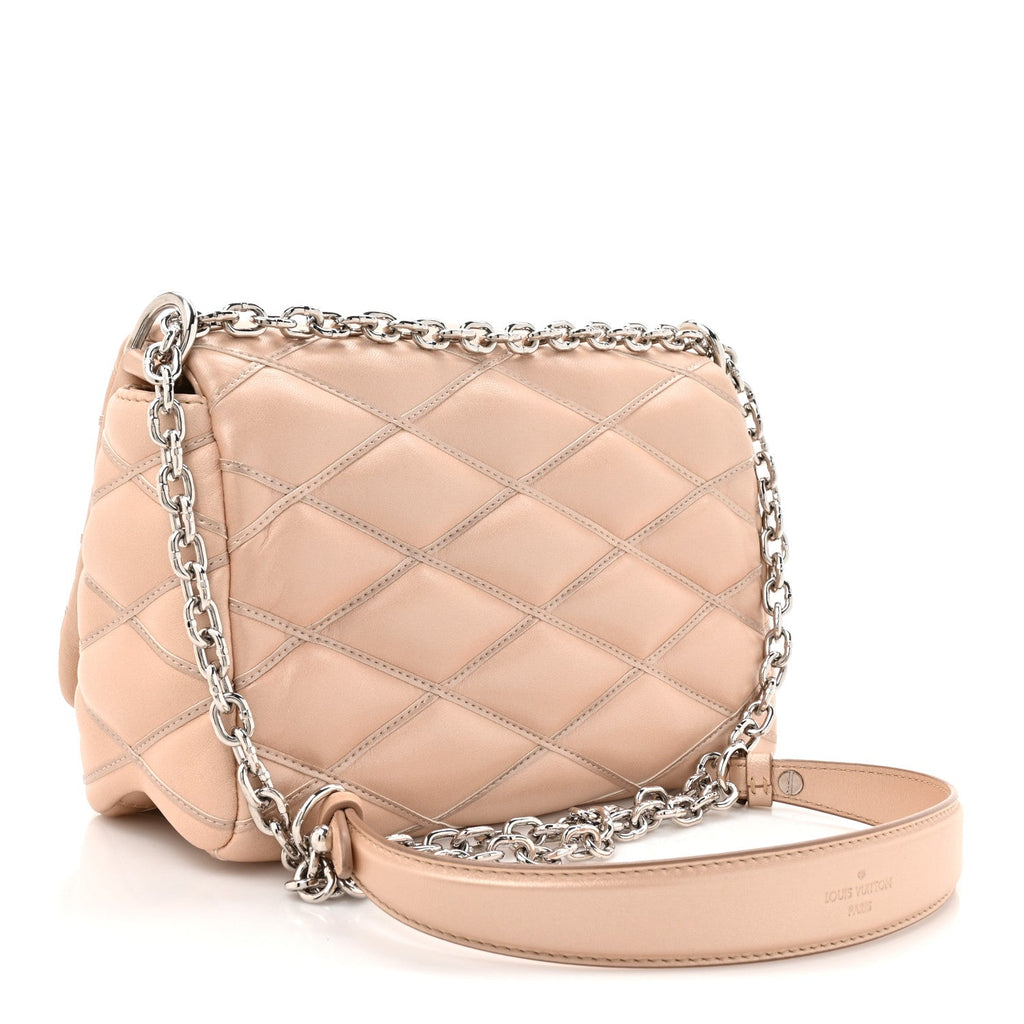 Louis Vuitton Lambskin Malletage GO-14 PM Champagne