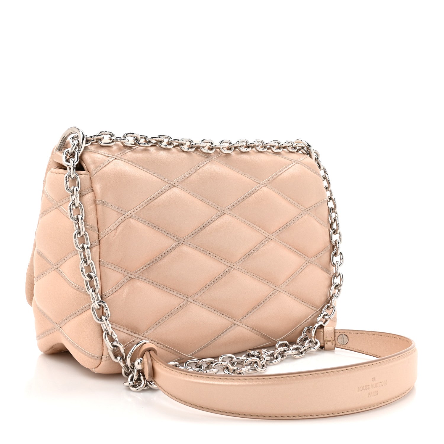 Louis Vuitton Lambskin Malletage GO-14 PM Champagne