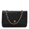 Chanel Caviar Quilted Wallet on Chain WOC Black