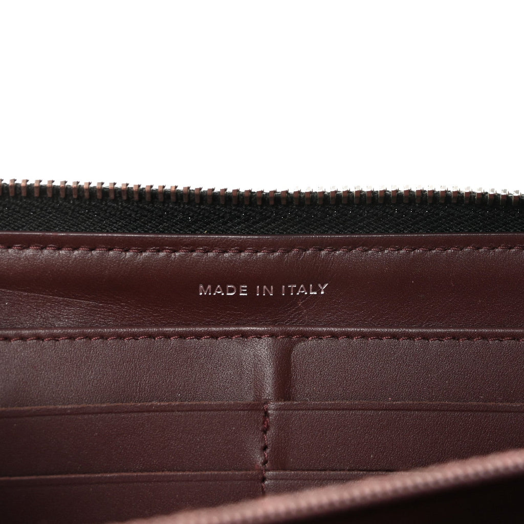 Caviar Quilted Large Gusset Zip Around Wallet Black