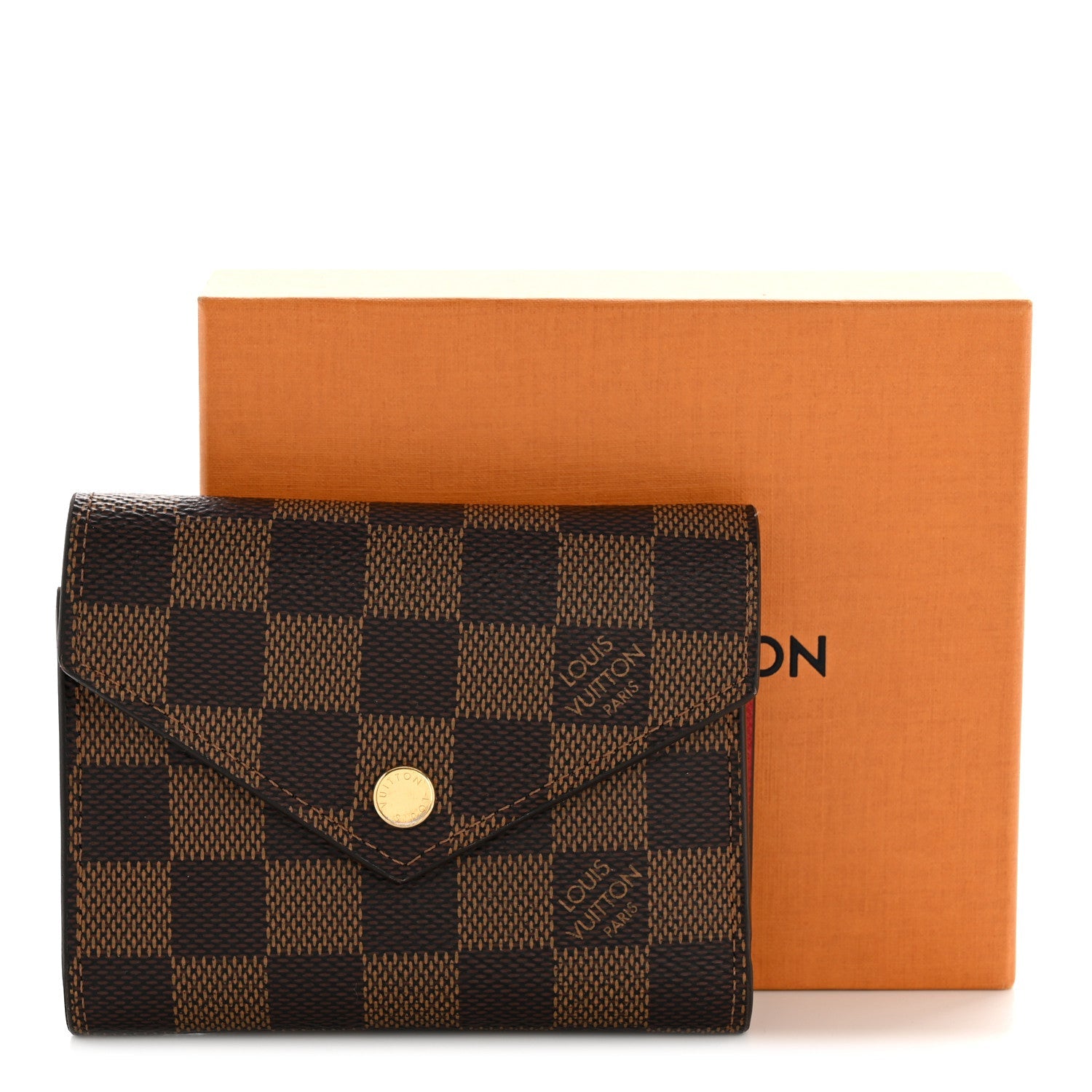 Louis Vuitton Damier Ebene Victorine Wallet Red