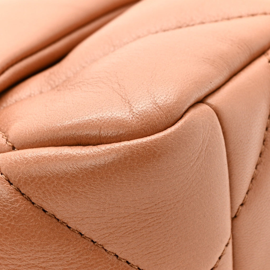 Chanel Lambskin Quilted Medium Chanel 19 Flap Brown