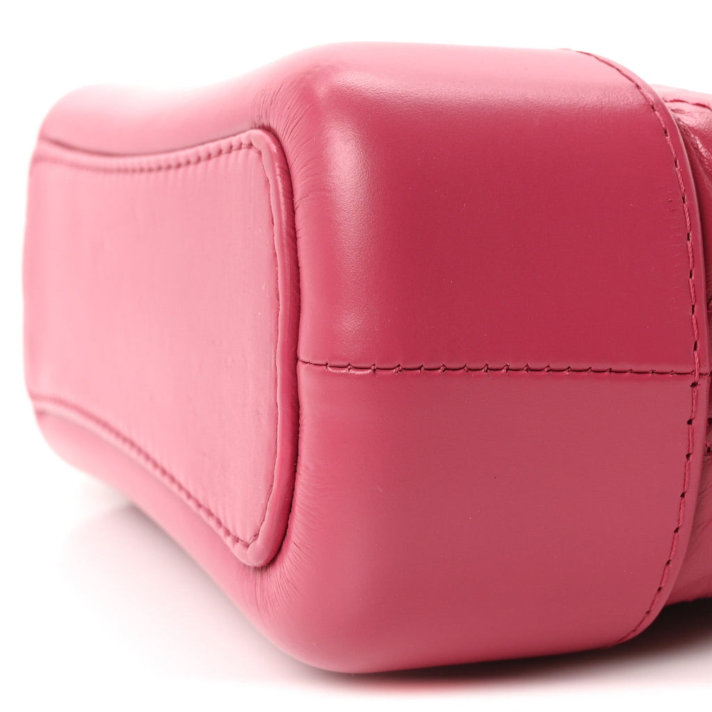Chanel Aged Calfskin Quilted Small Gabrielle Hobo Fuchsia
