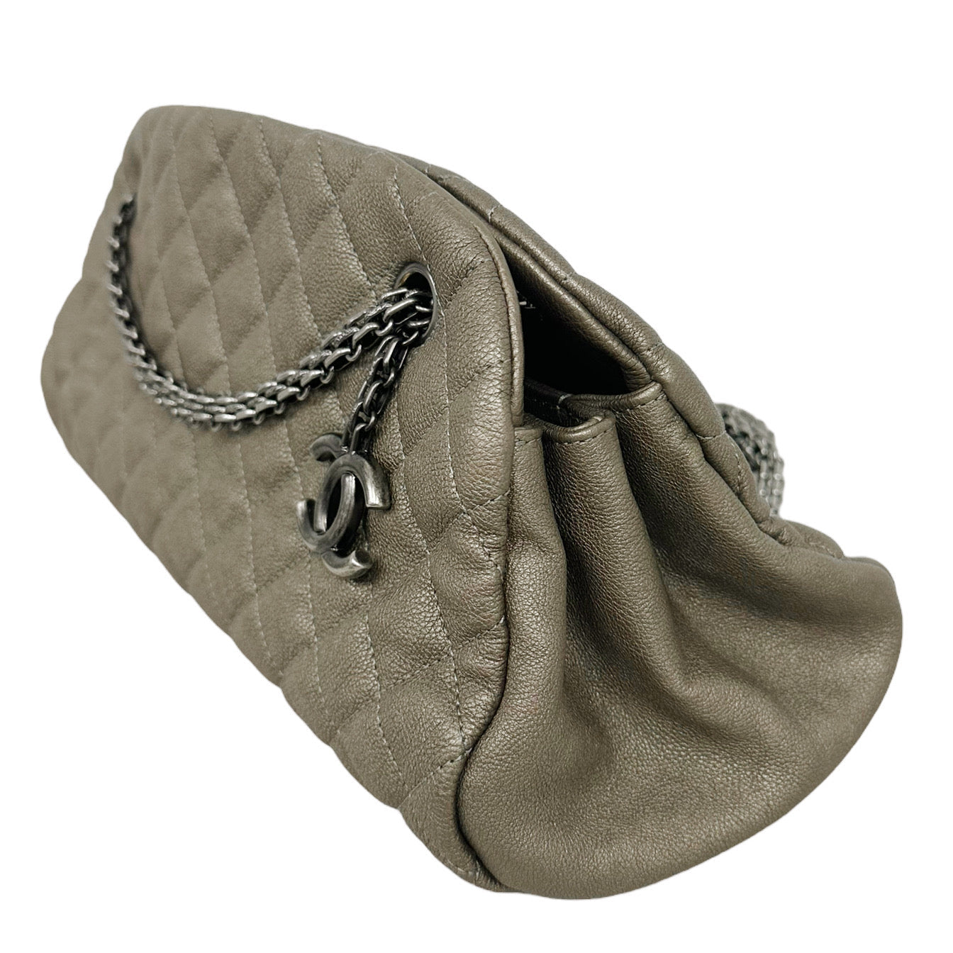 Chanel Mademoiselle Bowling Bag Bronze Caviar Leather Chain Shoulder Bag