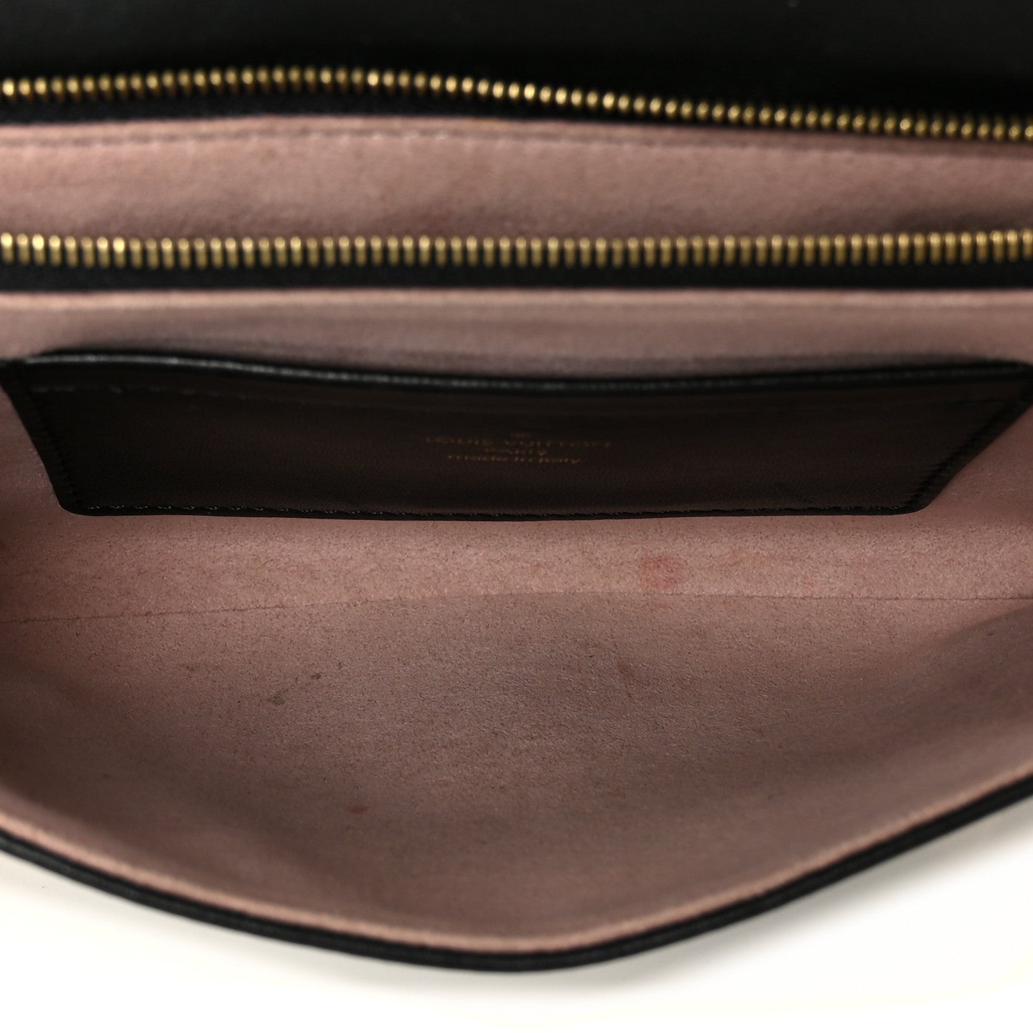 Louis Vuitton Lambskin Embossed Monogram Pochette Coussin Black