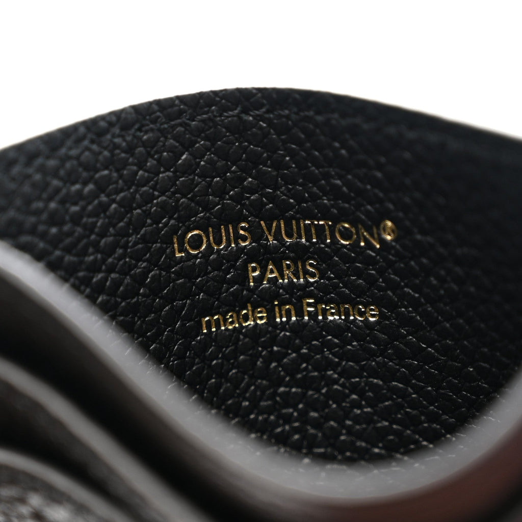 Louis Vuitton Empreinte Monogram LV Charms Card Holder Black