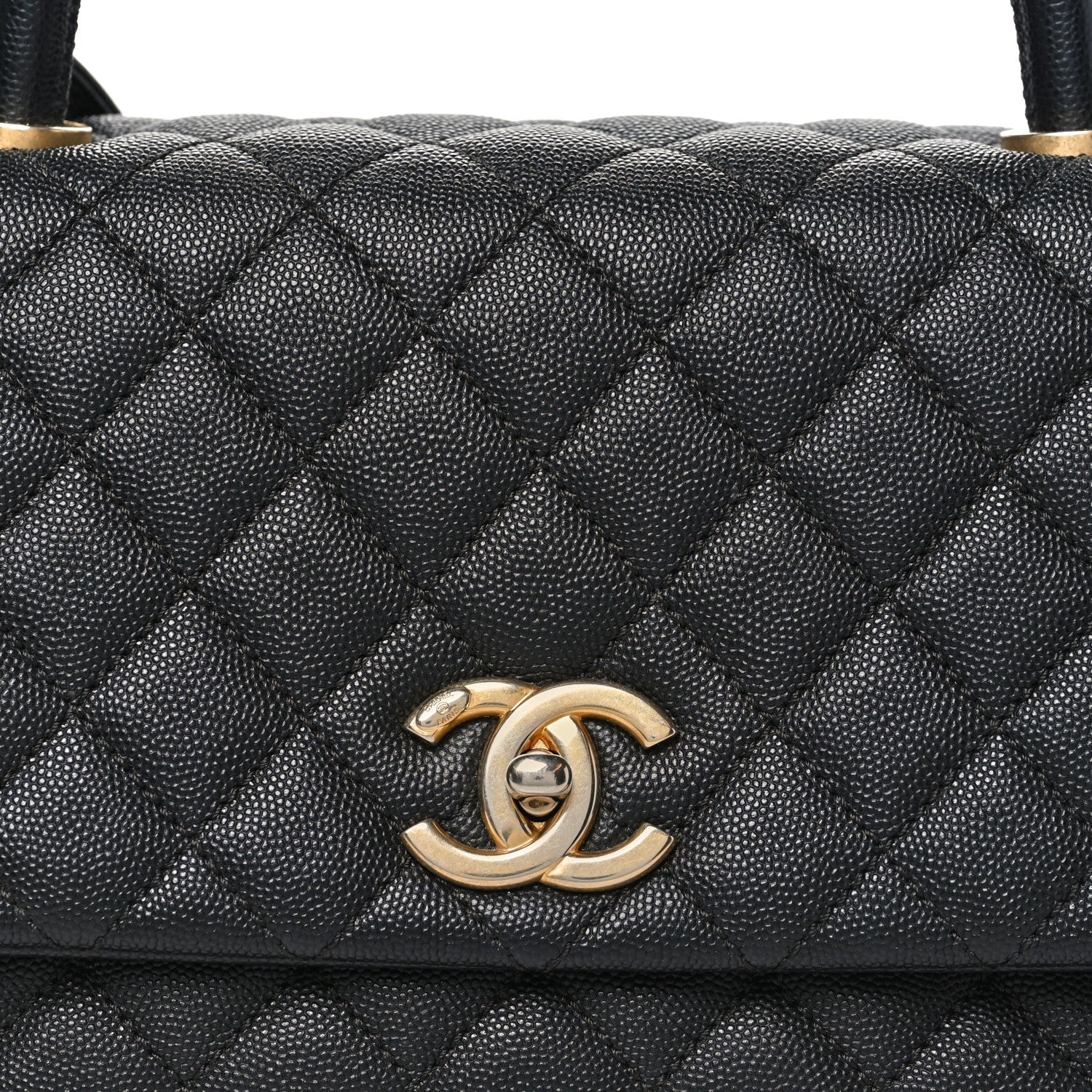 Chanel Caviar Quilted Small Coco Chain Handle Flap Black