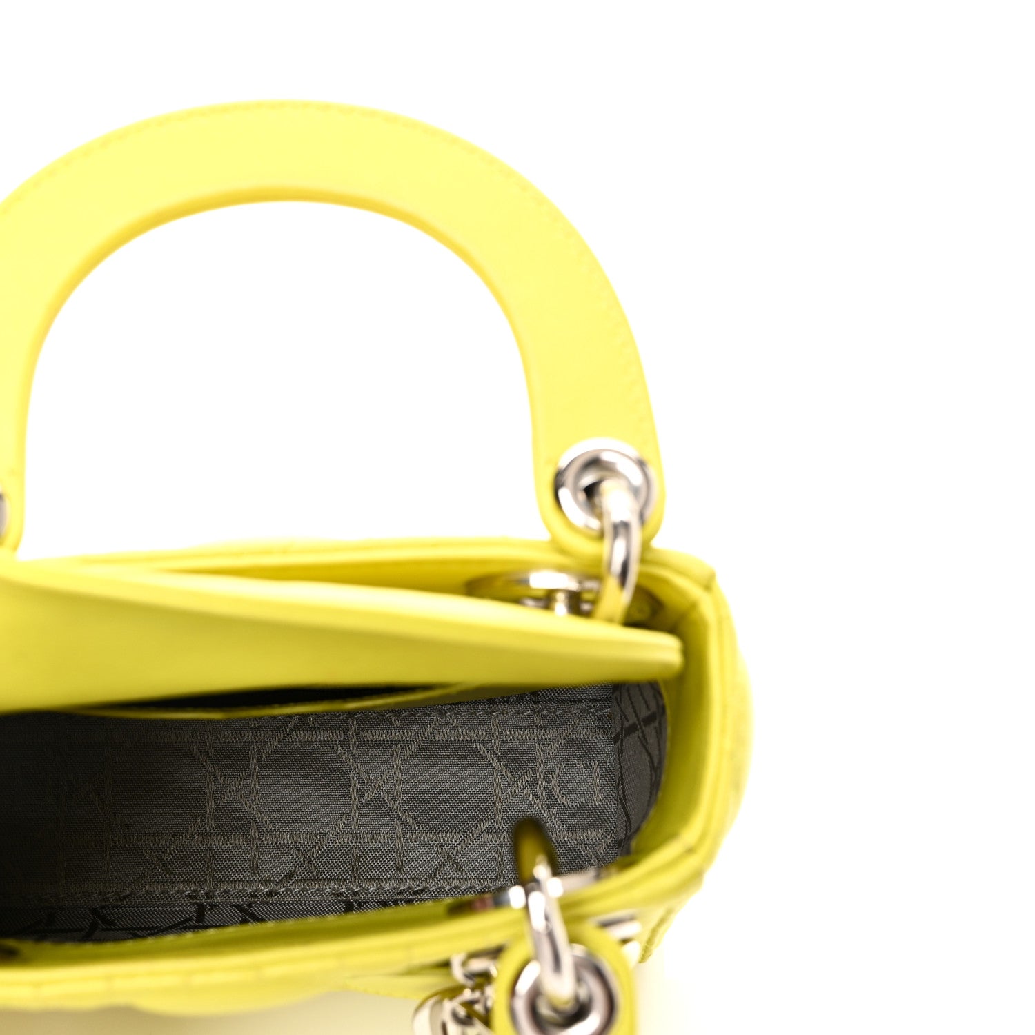Christian Dior Lambskin Cannage Nano Lady Dior Acid