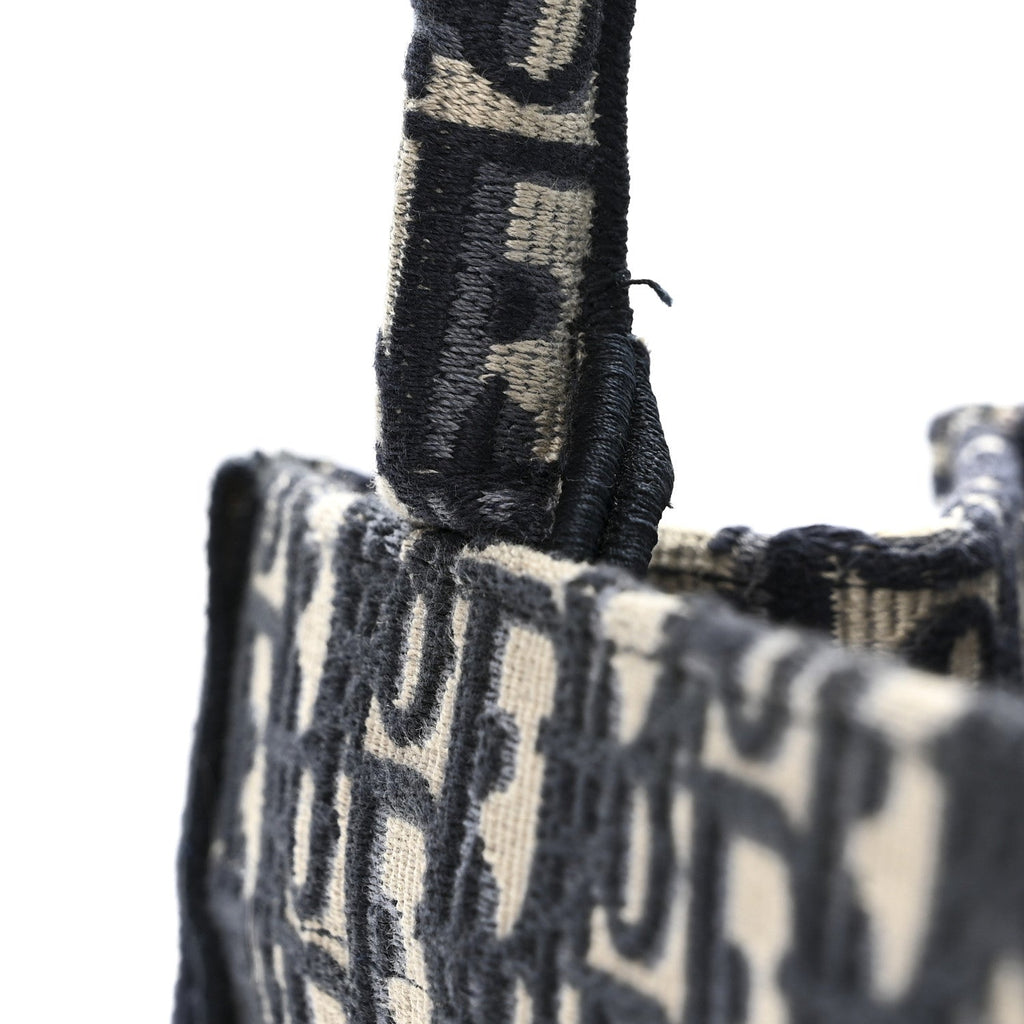 Christian Dior Oblique Small Book Tote Blue Multicolor