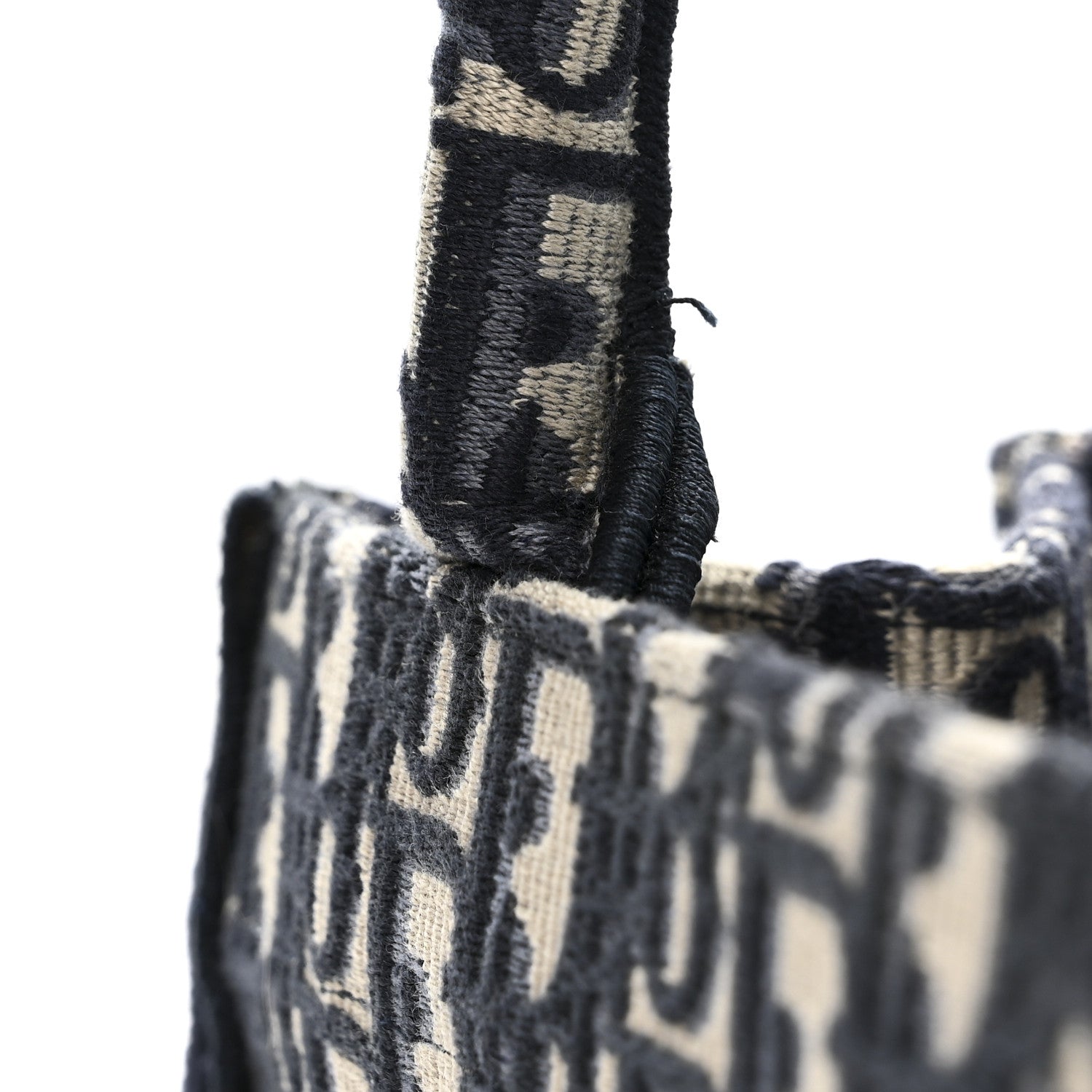 Christian Dior Oblique Small Book Tote Blue Multicolor