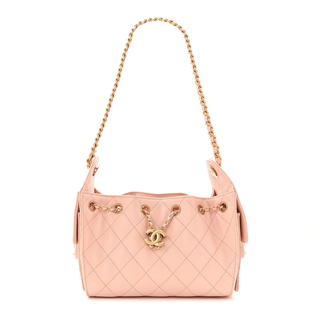 Chanel Caviar Quilted Mini Chanel 25 Handbag Light Pink