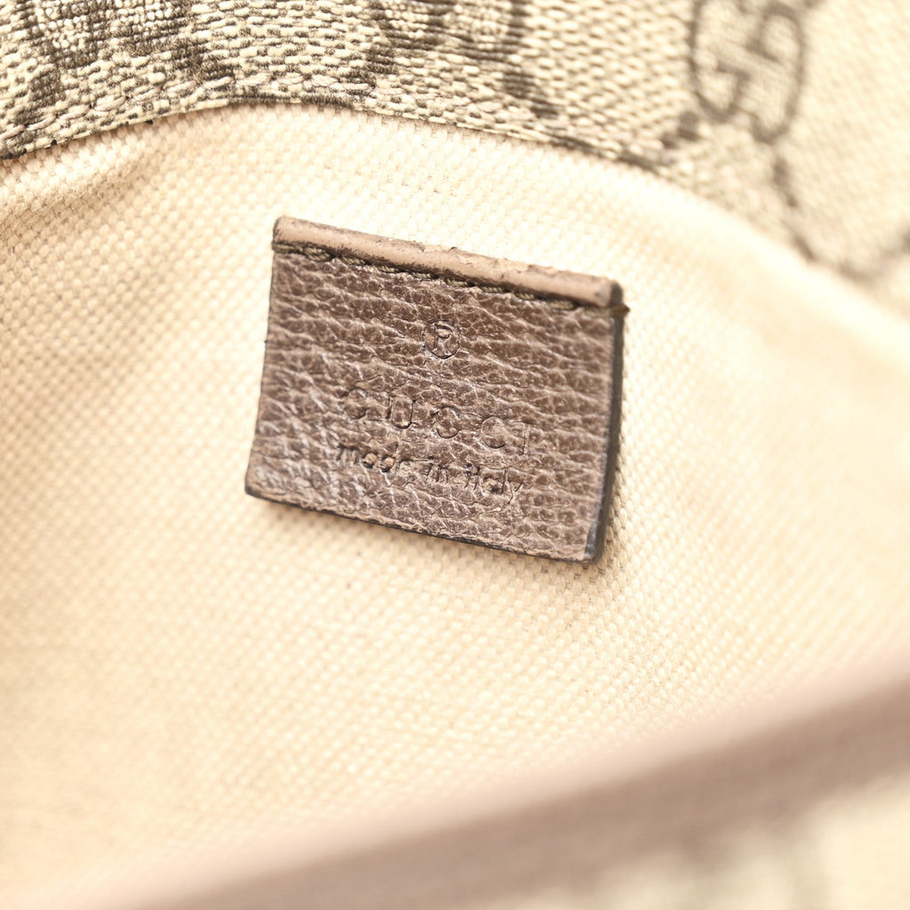 Gucci GG Supreme Monogram Neo Vintage Web Belt Bag Brown