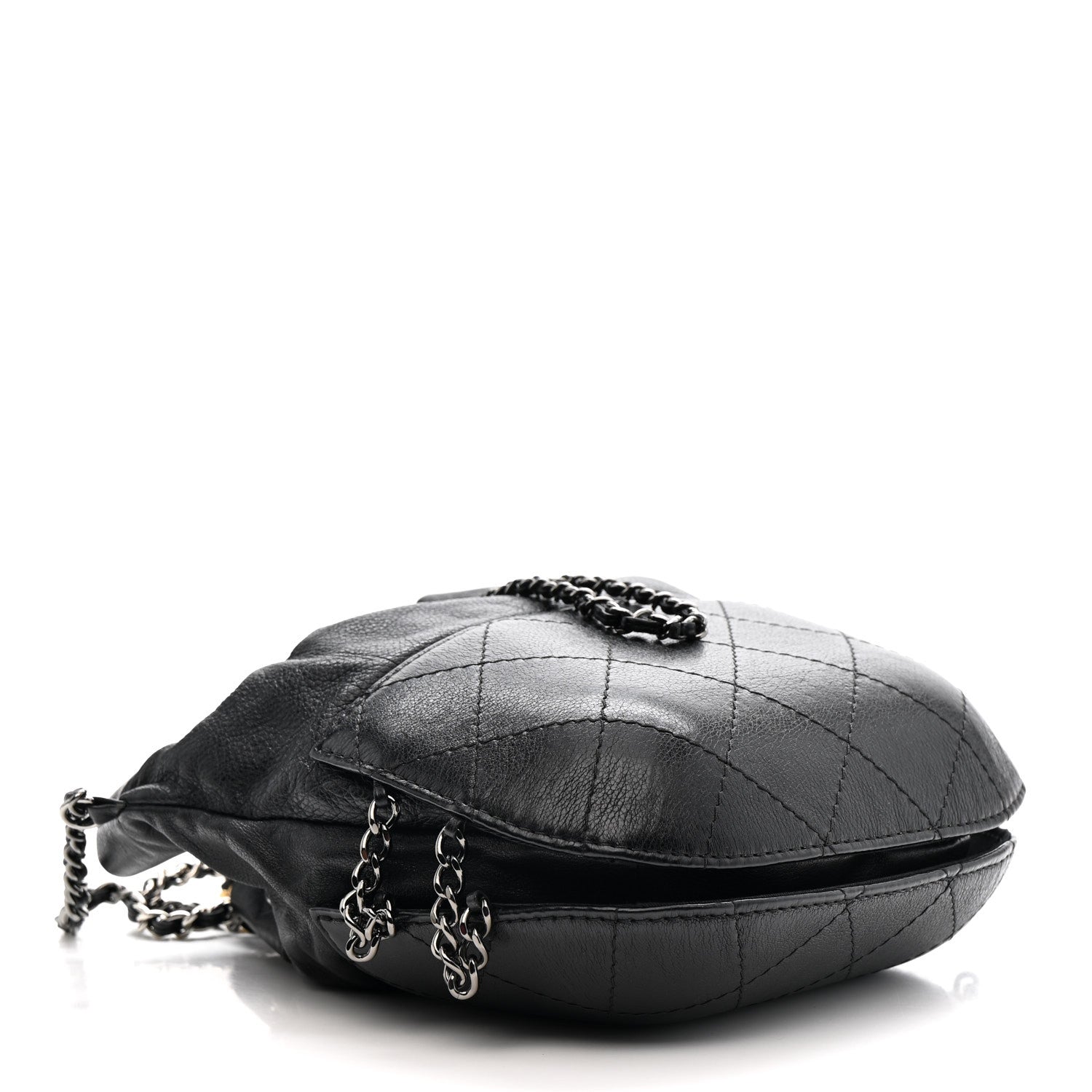 Chanel Calfskin Quilted Small Gabrielle Bucket Black