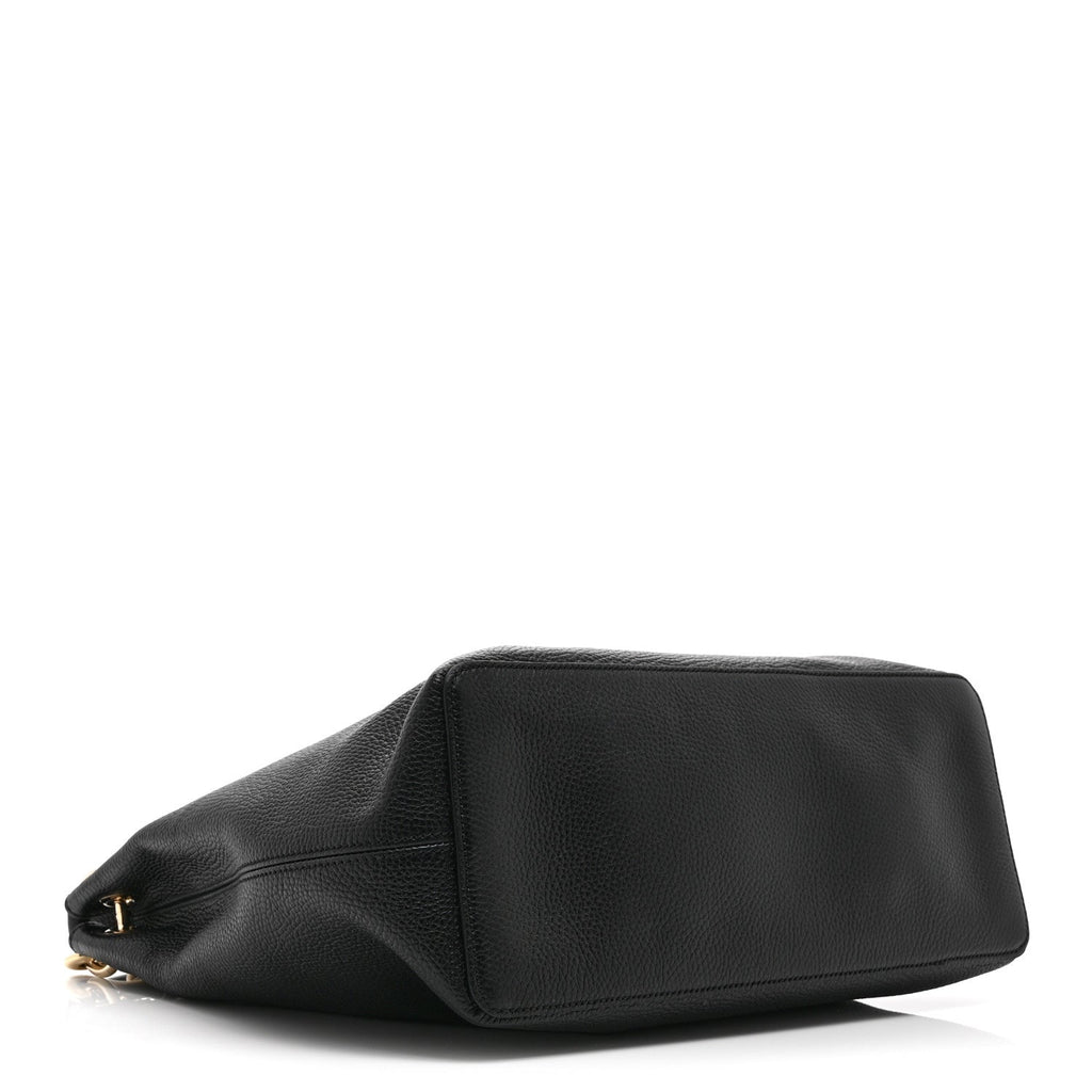 Gucci Pebbled Calfskin Large Soho Hobo Black