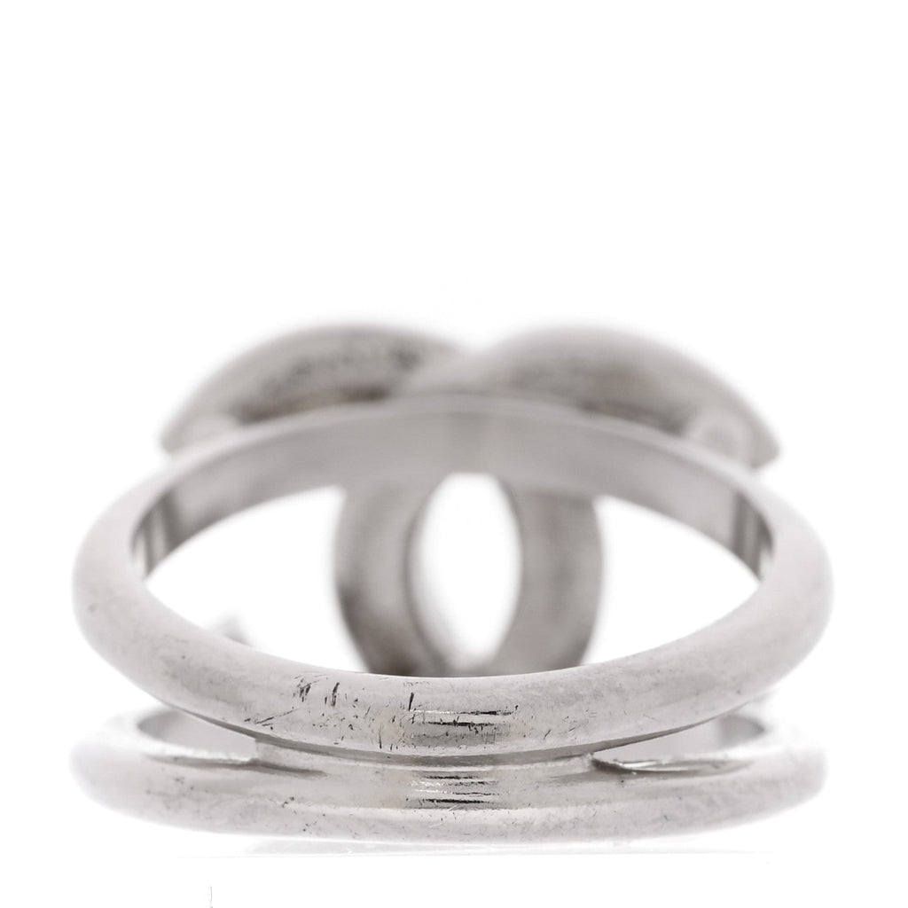 Crystal CC Ring 54 6.75 Silver