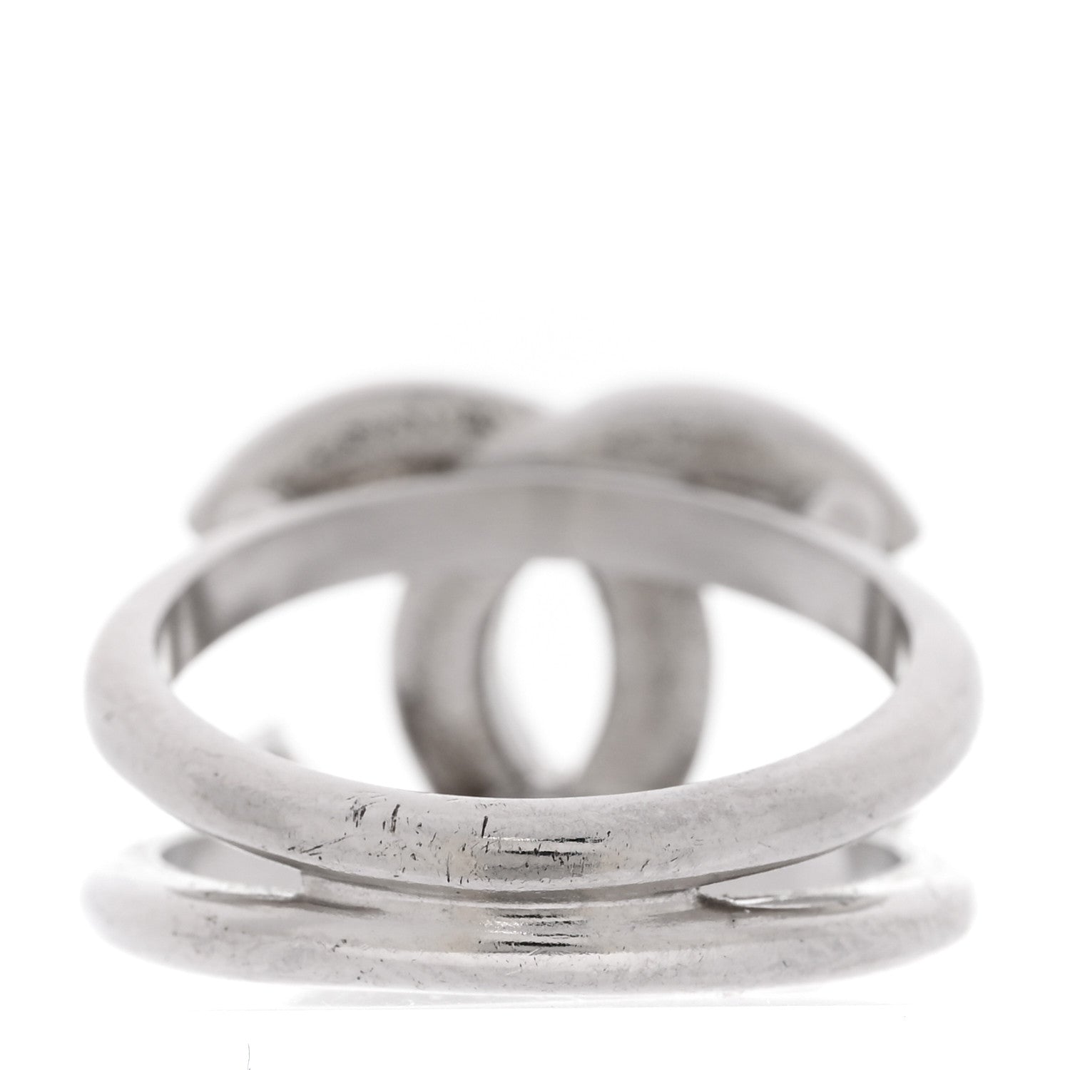 Crystal CC Ring 54 6.75 Silver