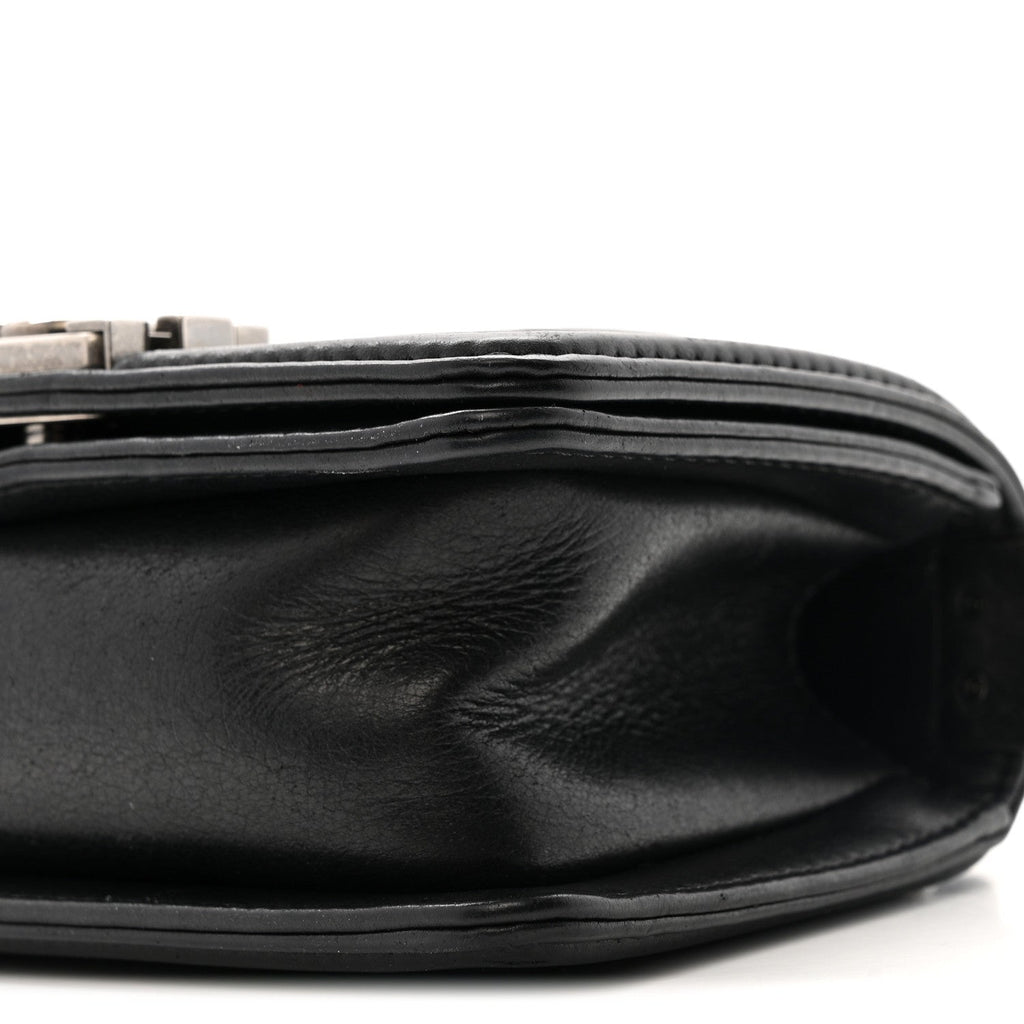 Chanel Galuchat Stingray Mini Boy Flap  Black Silver