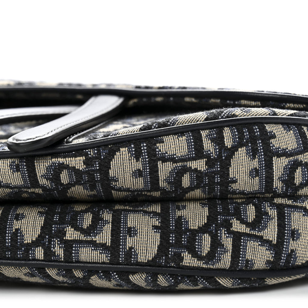 Christian Dior Oblique Saddle Bag Blue