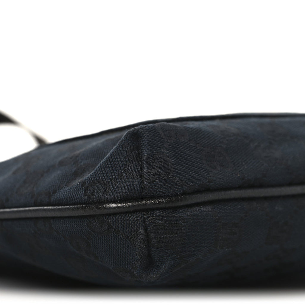 Gucci Monogram Flat Messenger Bag Black
