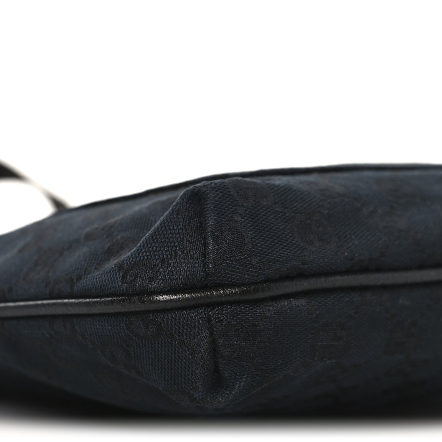 Gucci Monogram Flat Messenger Bag Black