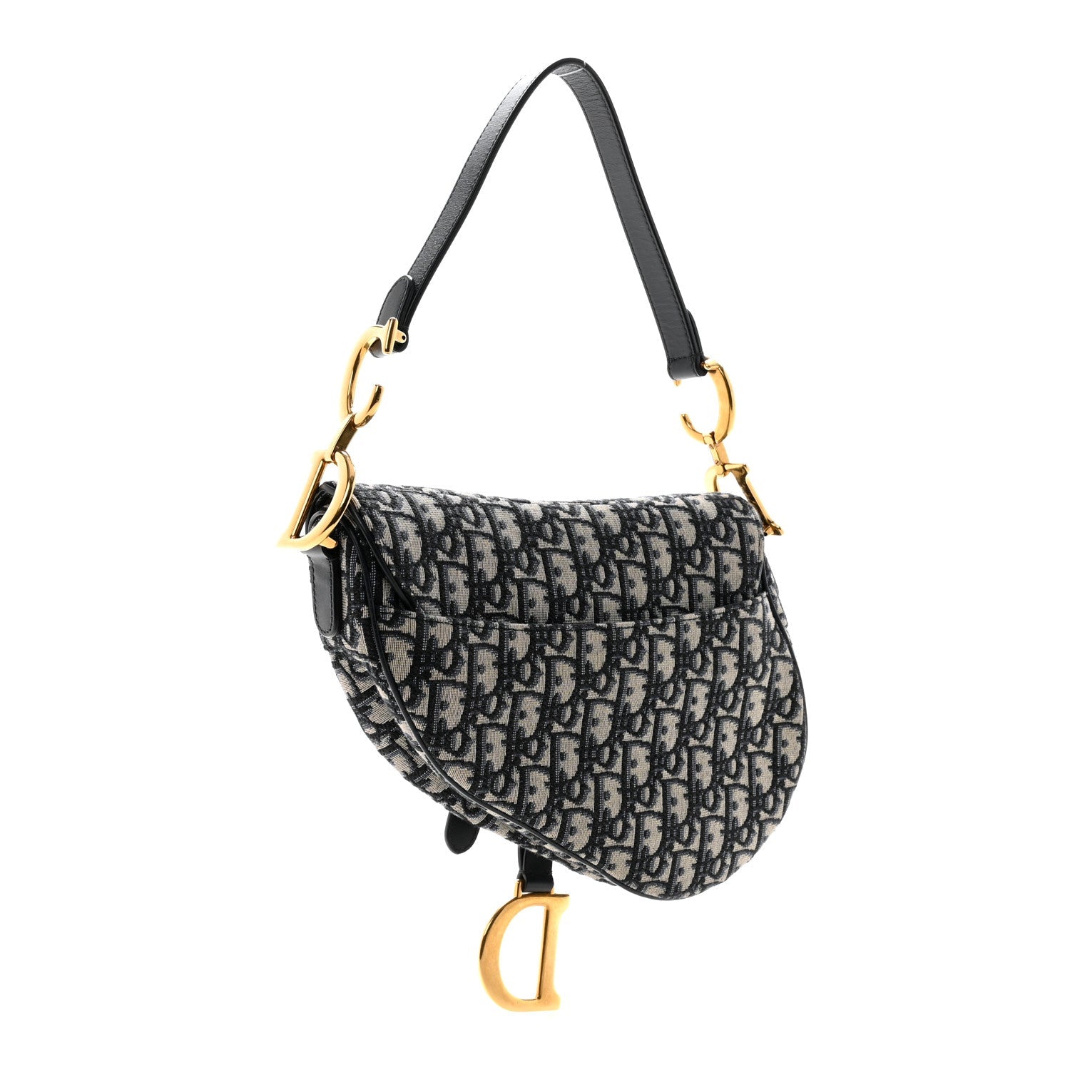 Christian Dior Oblique Saddle Bag Blue