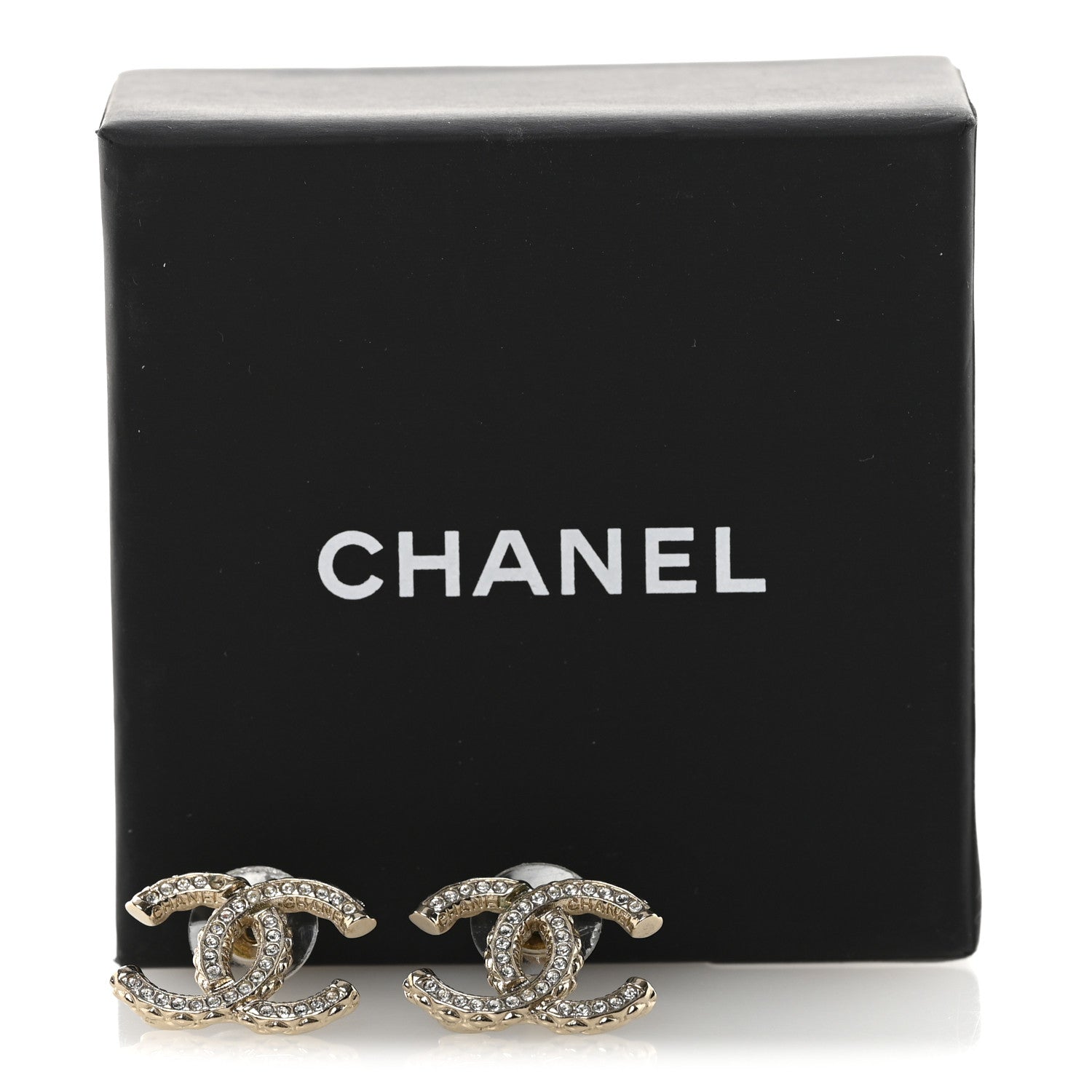 Crystal CC Earrings Gold