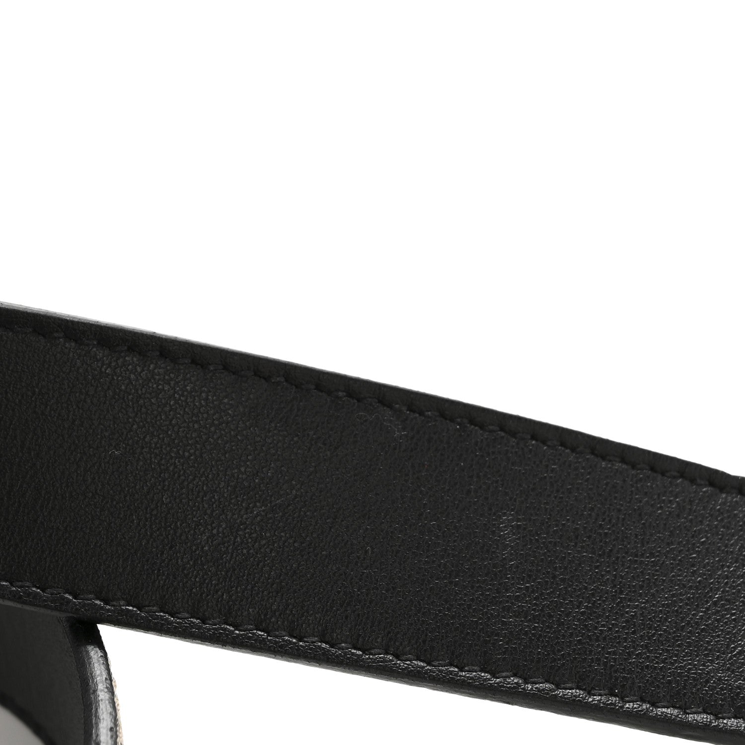 Gucci GG Supreme Monogram Plutone Calfskin Double G Reversible 75 30 Belt Beige Ebony New Acero