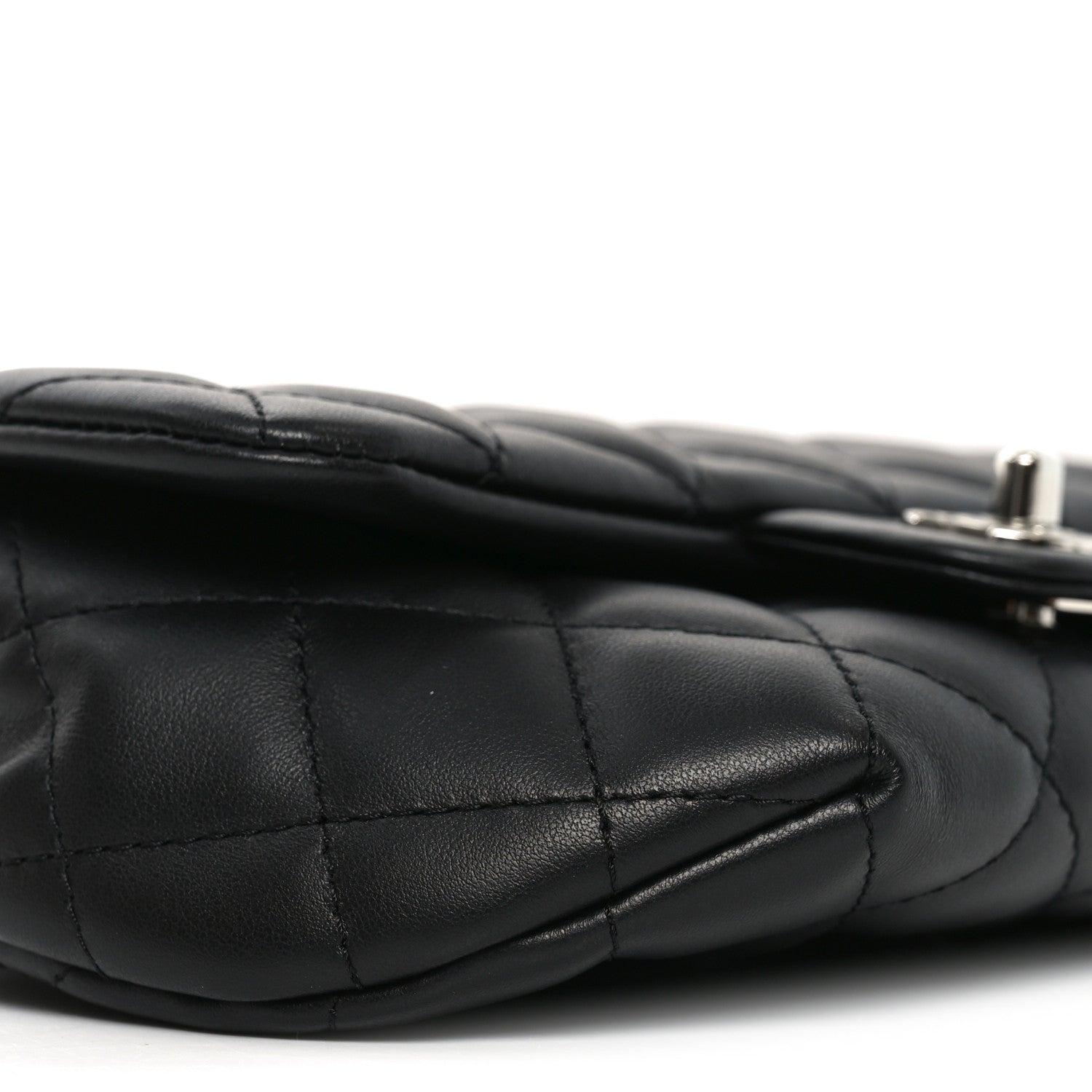 Chanel Calfskin Quilted CC Uniform Flap Belt Bag Black