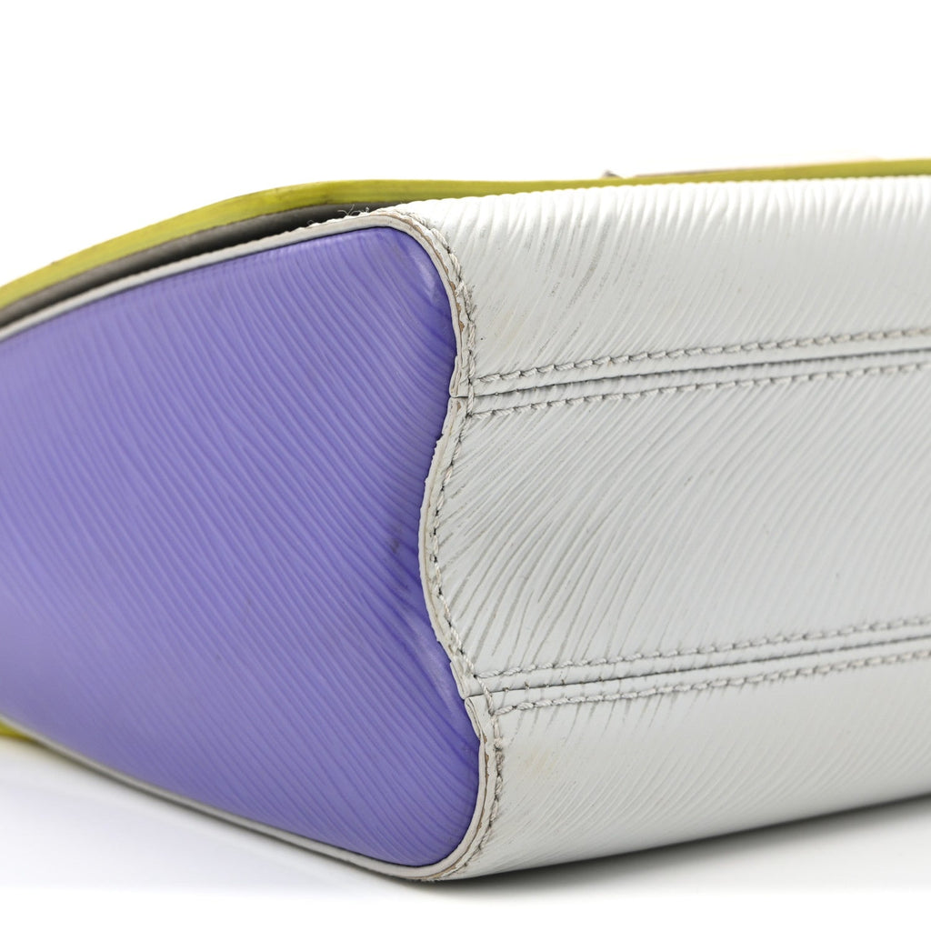 Louis Vuitton Epi Twist Shoulder Bag MM Purple Yellow Grey