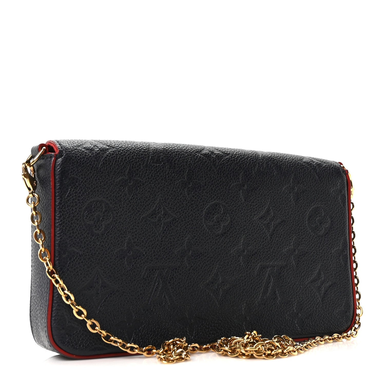 Louis Vuitton Empreinte Pochette Felicie Chain Wallet Marine Rouge