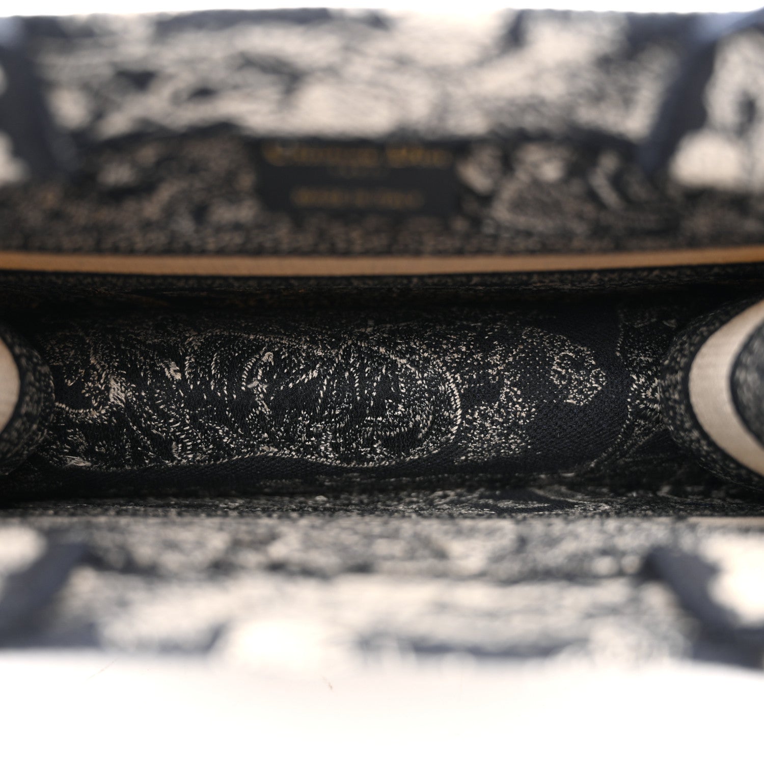 Christian Dior Canvas Embroidered Small Dioriviera Toile De Jouy Book Tote Blue