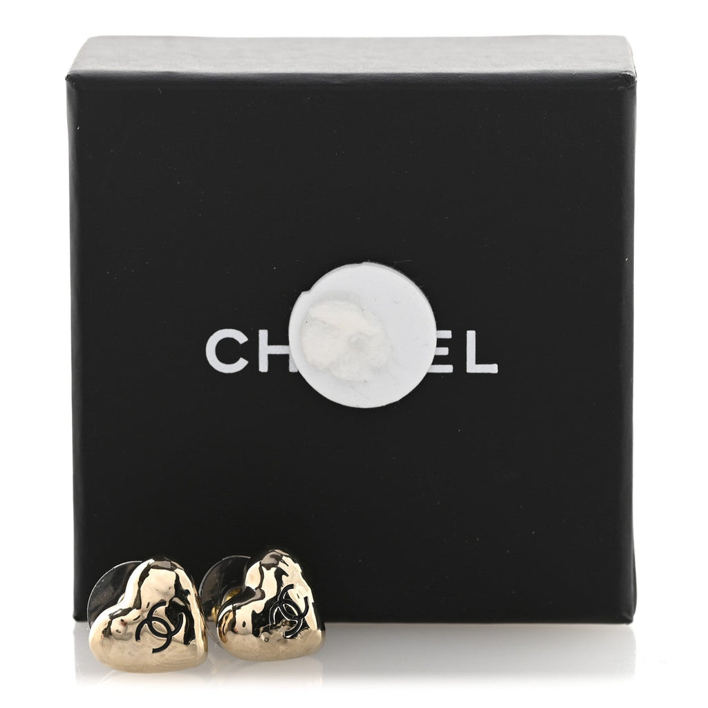 CC Heart Earrings Gold