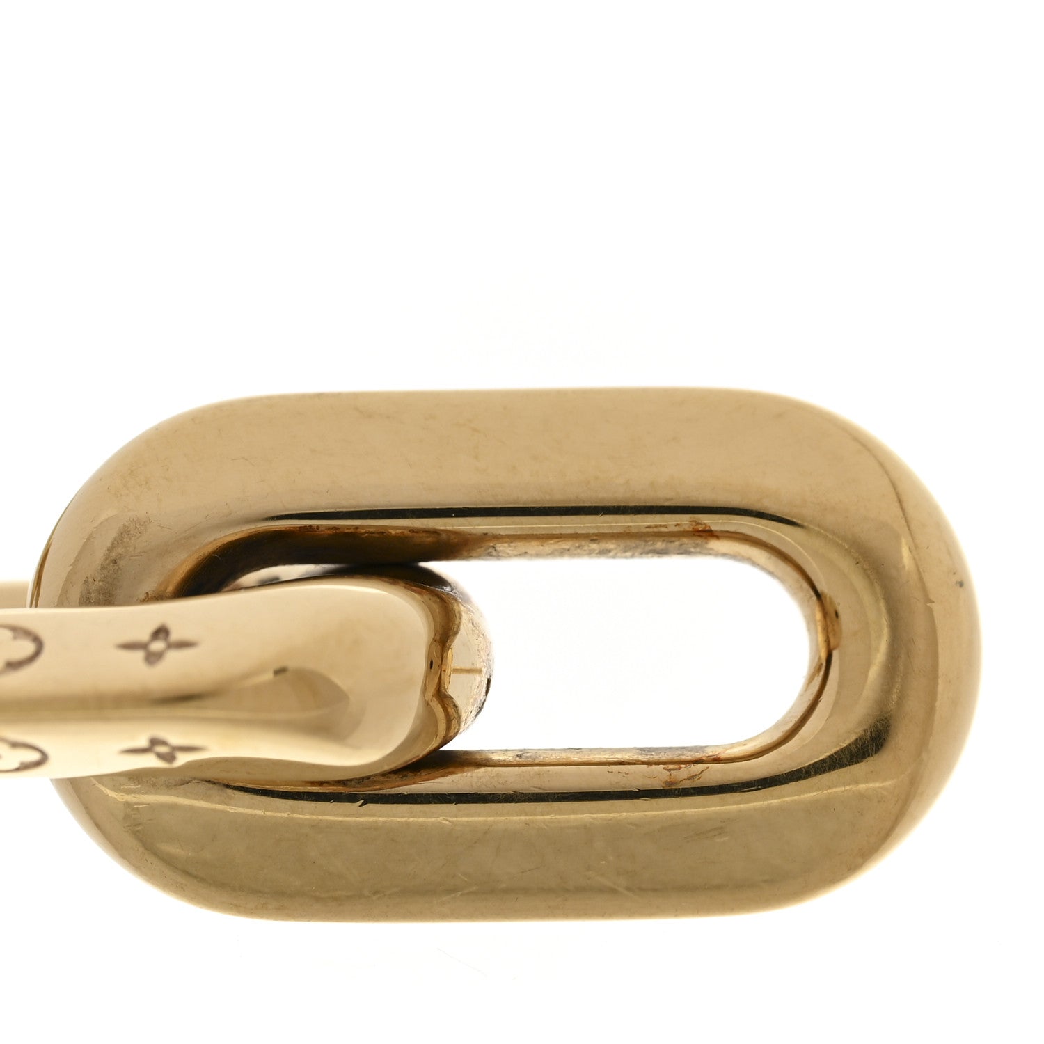 Louis Vuitton Metal LV Edge Double Hoop Earrings Gold