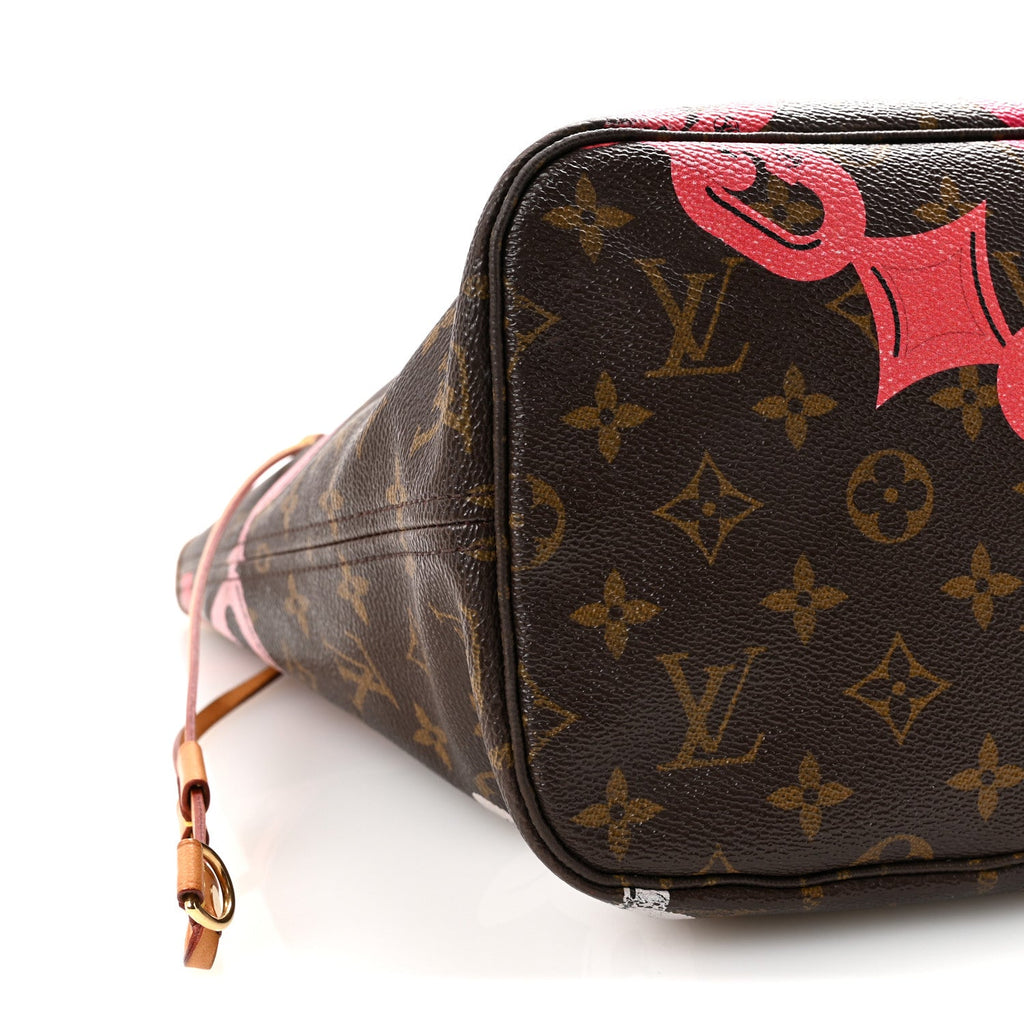 Louis Vuitton Monogram Bay Neverfull MM Rose Ballerine Poppy