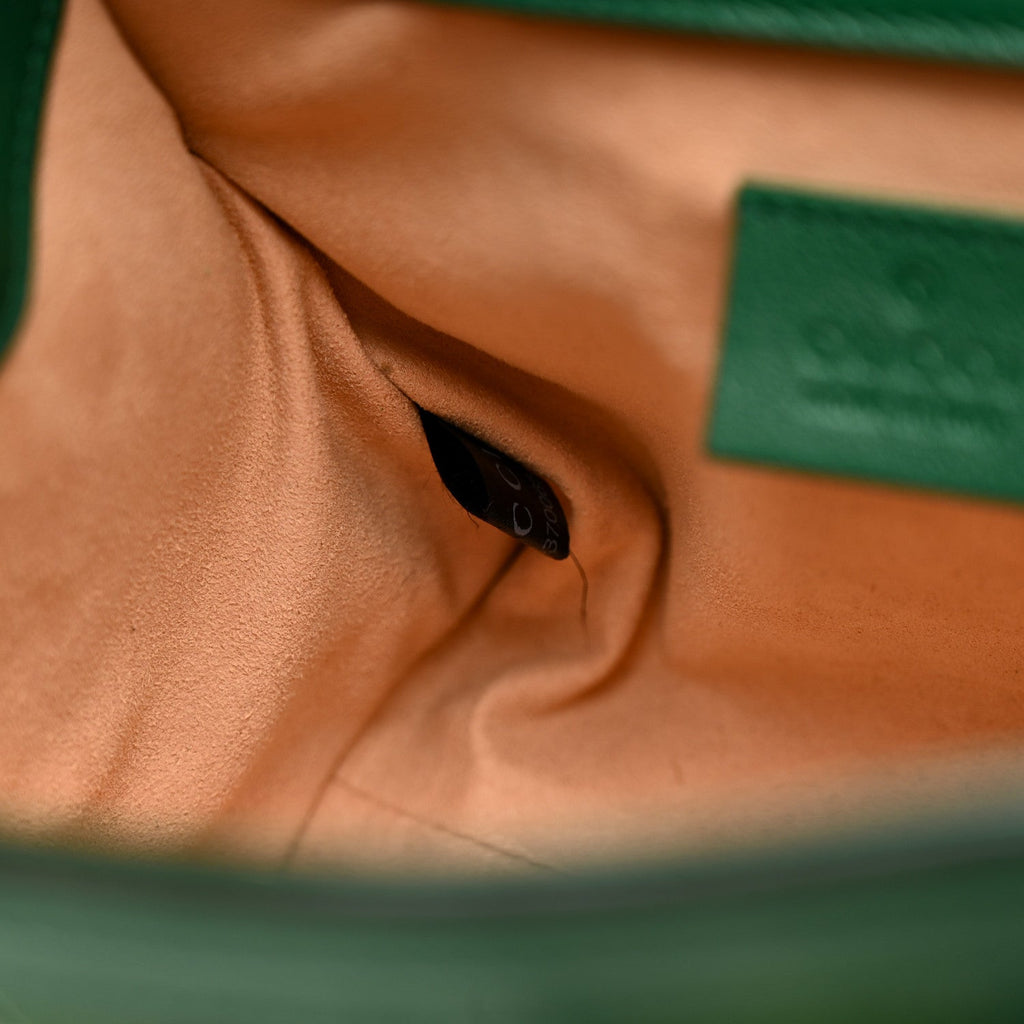 Gucci Wonka Grain Calfskin Mini Diana Tote Bag Green Yellow Fluo
