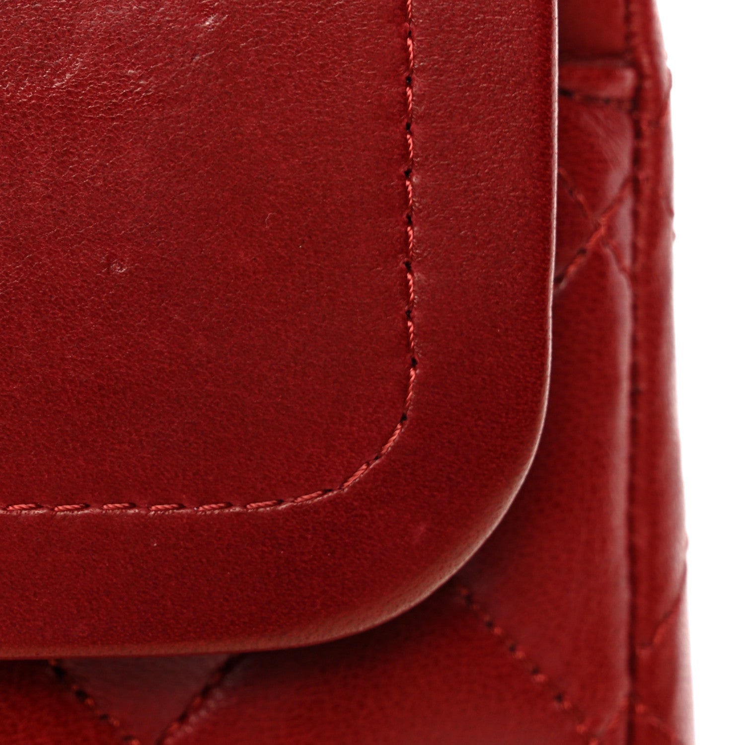 Chanel Lambskin Quilted Medium Double Flap Red