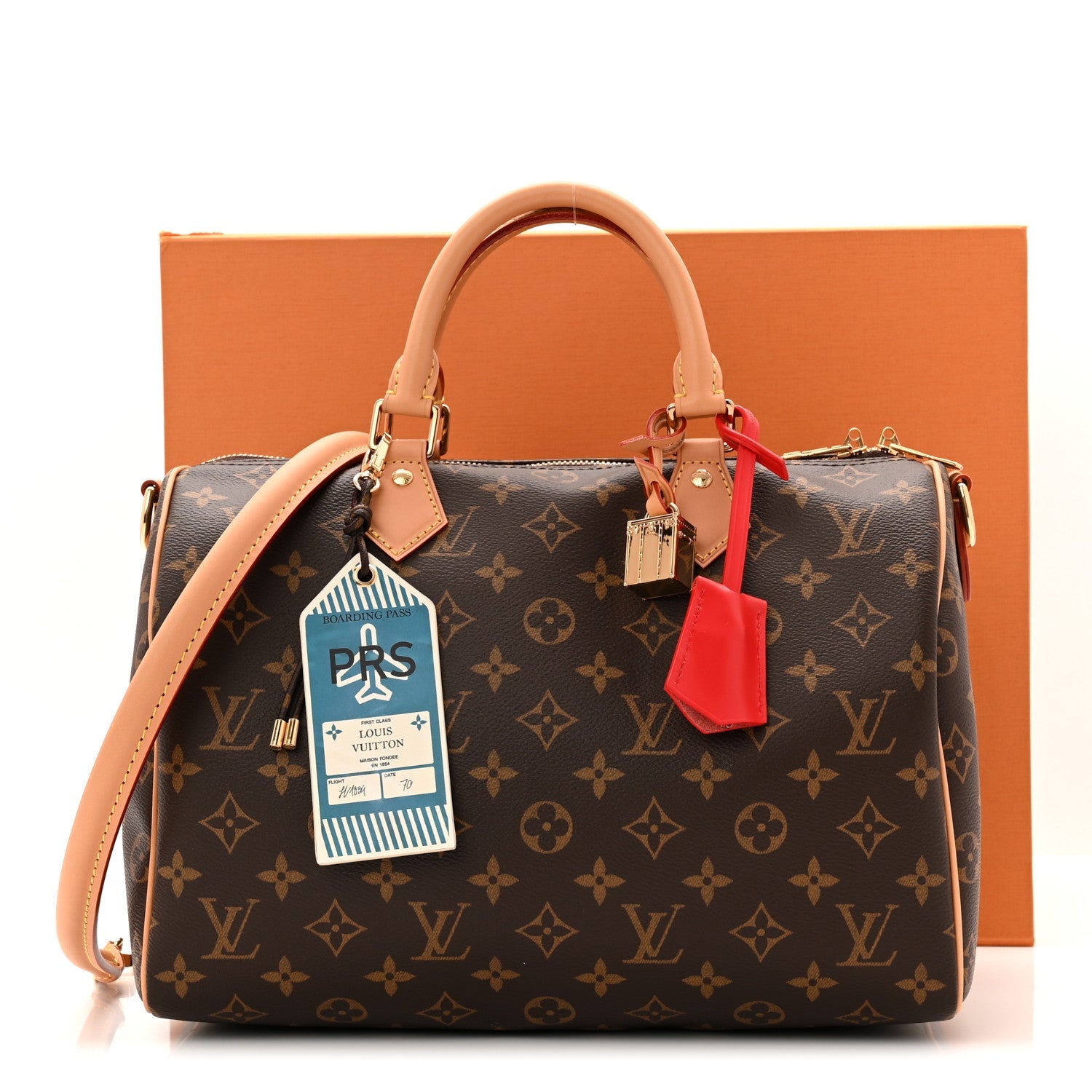 Louis Vuitton Monogram Speedy Soft 30 Crafty Red