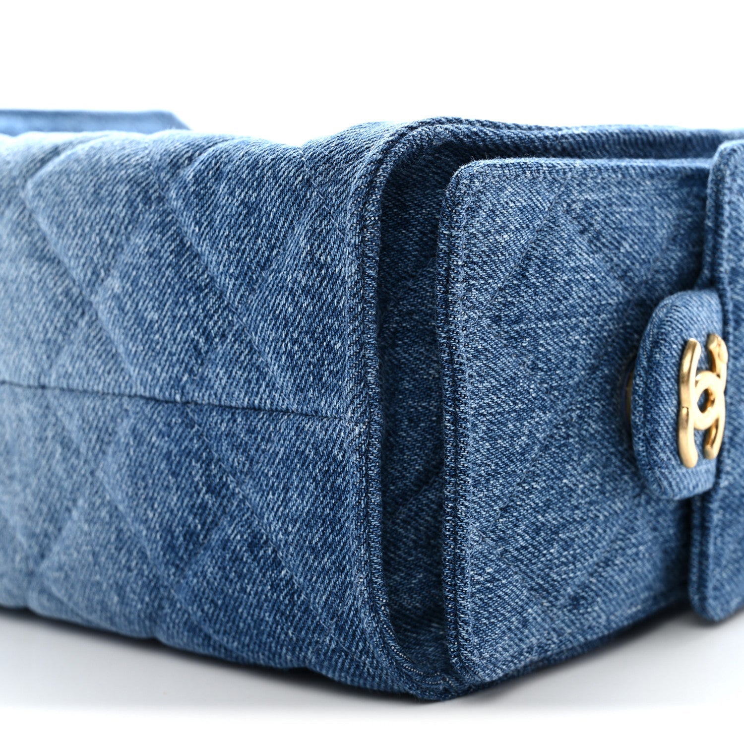 Chanel Washed Denim Quilted Mini Chanel 25 Handbag Blue