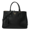Prada Saffiano Medium Galleria Double Zip Tote Black