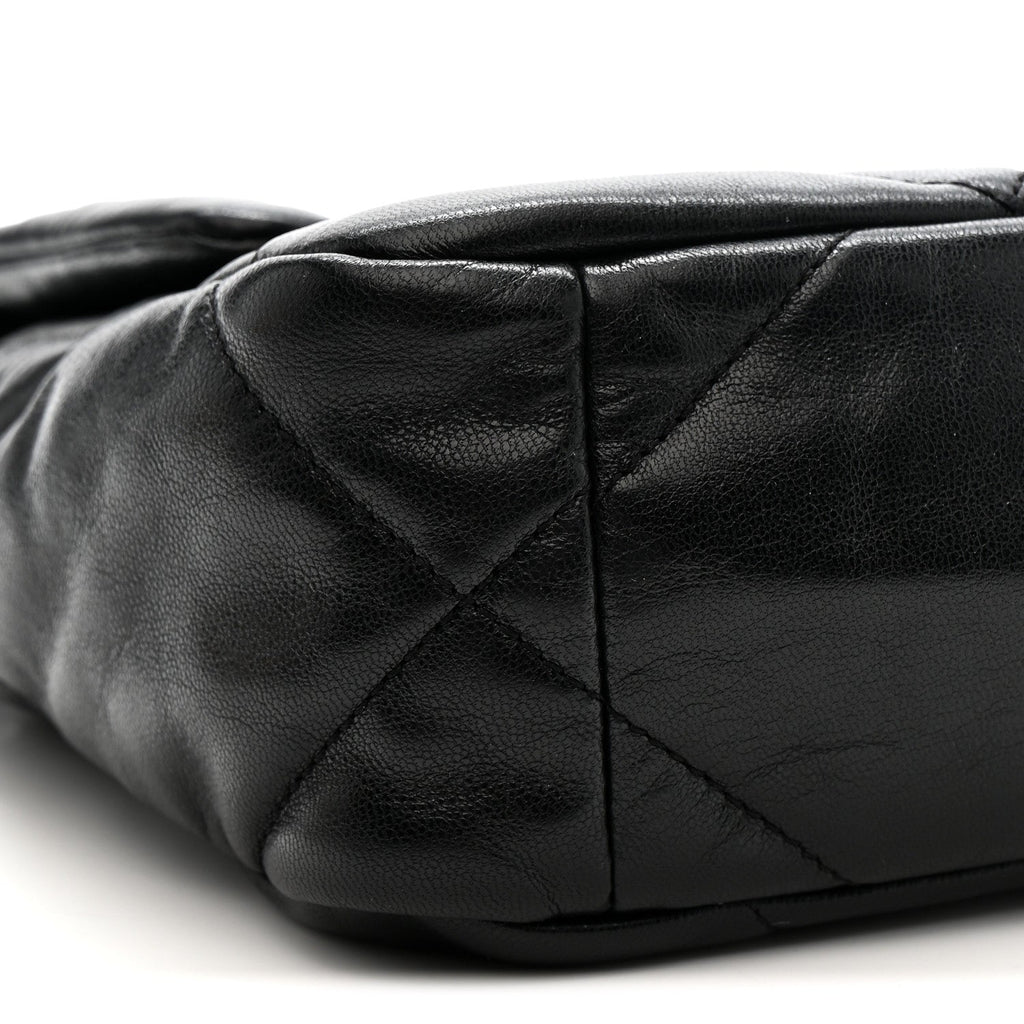 Chanel Goatskin Quilted Medium Chanel 19 Flap Black
